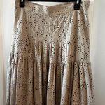 Akris Punto 239  Gypsy Eyelet Clay Tiered Maxi Size 8 Color Cream Tan Photo 2