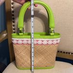 Lilly Pulitzer Straw and Cotton Woven Small Tote Photo 7