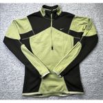 Nike Fit-Therma 1/2 Zip Pull Over Top Medium Thumb Holes Green Brown EUC Photo 0