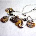 Source Unknown Vintage Mother Of Pearl Silver Tone Link Chain Double Layer Like New Necklace Photo 2