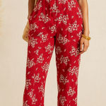 Sea Alessia Print Smocked Jumpsuit in Red Size 6 Photo 0