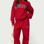 Edikted  Red Sweatpants Photo 0