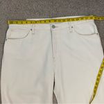 Hudson  Rosie Distressed‎ High Rise Wide Leg Ankle Jeans Size 34 Ecru Vintage Photo 11