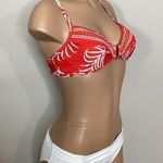 La Blanca New. red and white bikini set. Medium. Retails $139. Photo 2