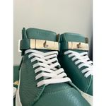 BUSCEMI Mid Sneaker, Women’s Italian Leather Hightop , Size 38 (Euro) Petrol NWT Green Photo 6