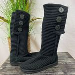 UGG  Black 5819 Classic Cardy Knit Tall Boots 6 Photo 1