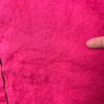 Soft Surroundings  Shirt Womens Medium Pink 100% Linen‎ Button Up Long Sleeve Photo 4