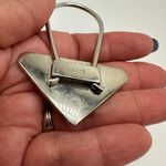 Prada  Triangle Silver‎ Tone Key Ring Chain Replacement Lock Bag Charm Photo 5