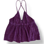 Melrose and Market Gauzy Criss Cross Strap Tank Womens Size L Purple Photo 0