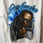 Pop Smoke Rap Tee Small S White Graphic Photo 11