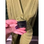 Carlisle  Soft Green 100% Merino Wool Cable Knit Sweater Cardigan Sz Large Photo 2