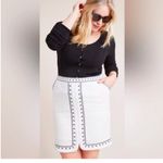 Anthropologie Dolan Left Coast Tulley Embroidered Textured Mini Skirt Size L Black Size L Photo 3