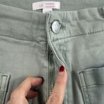 LC Lauren Conrad  Plus 14W Super High Rise Wildflower Wide Leg Cropped Green Photo 4