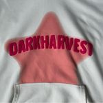 Dark Harvest White Hoodie with Pink Star Design Size L Photo 1