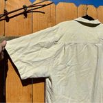 Jamaica‎ Jaxx Silk Hawaiian Shirt Mens Large Aloha Button Front Off White Cream Photo 7