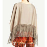 BCBGMAXAZRIA 💕💕 Iniko Flutter Sleeve Fringe Top Pumice Beige NWT Photo 3