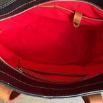 Dooney & Bourke  Eva Large Zip Shopper Black and Brown‎ Slouchy Leather Tote Photo 8