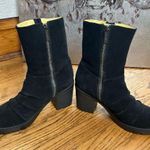 BUSSOLA | Bucharest Black Suede Chunky Heel Platform Boots Size 39/8.5 Photo 8