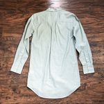 J.Crew • Popover Tunic Blouse sage green cotton button front roll sleeve Photo 9