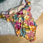 Kona Sol  Women's Off The Shoulder Flounce High Coverage One Piece Swimsuit Photo 3