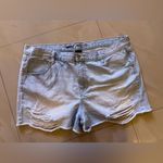 Mossimo boyfriend midi cut off denim shorts zippers pockets travel beach 16/33 Blue Photo 7