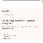 J.Crew  Ridged metallic claw hair clip Photo 3