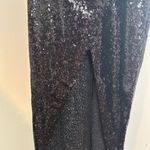 Lulus - Forever Your Girl Black Sequin Faux-Wrap Bodycon Maxi Dress Formal Prom Photo 5