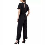 INC Women’s Medium NWT Black Flutter Batwing Sleeve V Neck Formal Party Romper M Photo 2