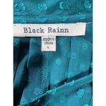 Black Rainn Teal Sheer Blouse Swiss Dot Boho Peasant Top Romantic Women's Large Photo 5