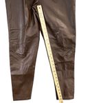 Vintage 90s Charles Klein Leather Pants S Chocolate Brown High Rise Retro Moto Photo 9