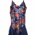 Vintage small Sedu Fine lingerie navy floral slip dress Photo 1