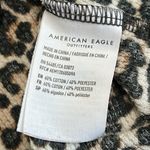 American Eagle Outfitters cheetah print lettuce trim ribbed short sleeve top Photo 4