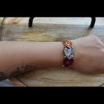 Multi color heart shaped scrunch bracelet Photo 2