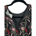 Papell Boutique NWT Black Beaded Embroidered Silk Lined Top Floral Party Sequin Petite Medium Photo 4