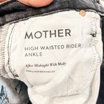 Mother High Waisted Rider Ankle Distressed Jeans After Midnight With Molly Black Size 24 Photo 1