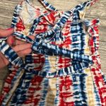 No Boundaries NoBo Red White & Blue Womens Medium Size (7-9) Shorts Romper with Belt Photo 4