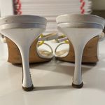 Jimmy Choo  Heels White and Yellow Y2K Vintage Stilettos *heel tips need replaced Photo 3