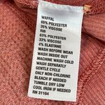 True Craft Waffle Knit Tee Women's Size Large Red Long Sleeves High Low Hem Photo 3