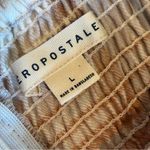 Aeropostale Spaghetti Strap Plaid Mini Dress w/ Slit @ Hem Brown/Cream Sz L Photo 10