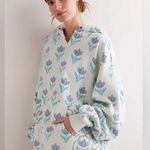 We The Free NWT Free People  It's A Vibe Printed Hoodie In Snowfall Combo Photo 0