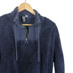 Sweaty Betty  Women’s Quarter Zip Sherpa Pullover in Navy Blue Size 4 Photo 8