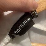 Pretty Little Thing  blue tie dye chiffon tie waist mock neck ruffle dress Photo 7