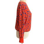 Sundry Abstract Dots Fitted Raglan Sweatshirt lighthouse red-blue dots-Size 1(S) Photo 2