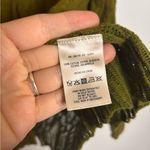 Anthropologie Angel of the North Olive Green Open-Front Knit Crochet Cardigan Photo 3