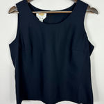 Talbots  Sleeveless Silk Top 12P Blue Career Quiet Luxury Minimalist Capsule Photo 0