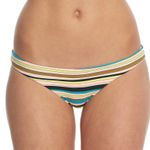 Volcom NWT Women’s Salty Air Full Bikini Bottom Yellow Pink Blue Black Stripe XL Photo 0