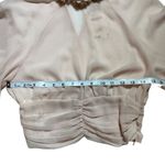 ZARA NEW Dusty Pink Chiffon Floral 3D Flower Cropped Blouse size Small Photo 3