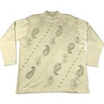 Alfred Dunner  Holiday Beaded Pearl Wool Blend Sweater Women's Plus Size 2X Ivory Photo 0