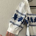 MODA INTERNATIONAL Grecian Embroidered Floral Cotton Dress, Size 2 Blue Photo 5