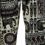 Boutique Kathy Cream & Brown Elephant Printed Soft Pull On Leggings OS Photo 1